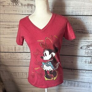 Women Red disney Minnie Mouse shirt size medium